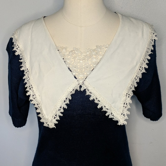 VINTAGE naughty librarian sweater by Bright Light - Picture 3 of 7